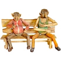 Резные фигуры из массива дуба.