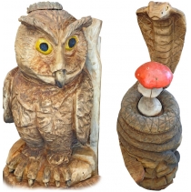 Резные фигуры из массива дуба.