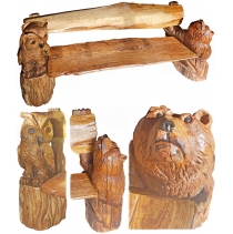 Резные фигуры из массива дуба.