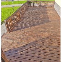 Заборы, перила, ограждения... из массива дуба.